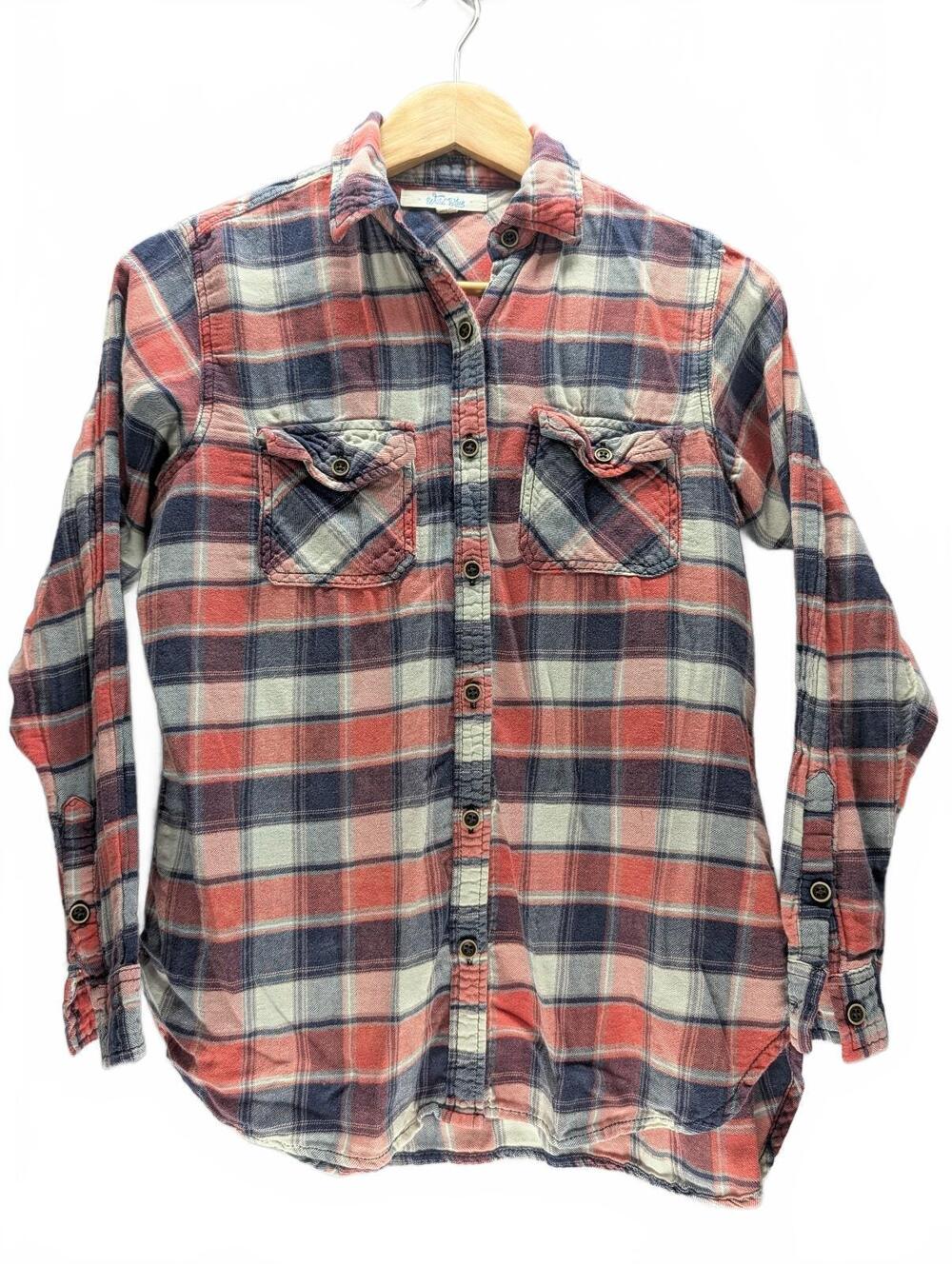 Wild Blue Women's Plaid Button-Up Shirt Size Small